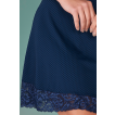 Camisola curta azul marinho texturizada Chic