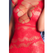 Mini Vestido Vermelho com Decote Sexy - Bodystocking Yaffa